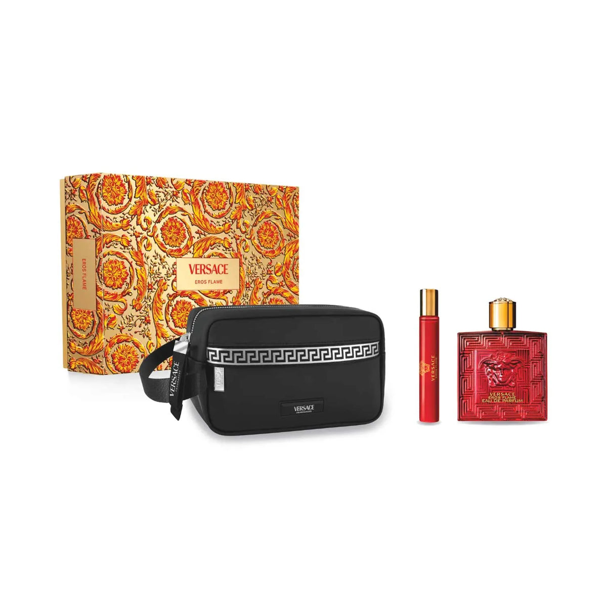Versace Eros Flame 2Pcs Bag Set Eau de Parfum Spray - 100ml