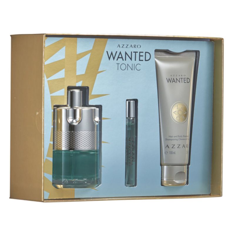 Wanted Tonic 3Pcs Set for Men Eau de Toilette Spray (100ml) by Azzaro