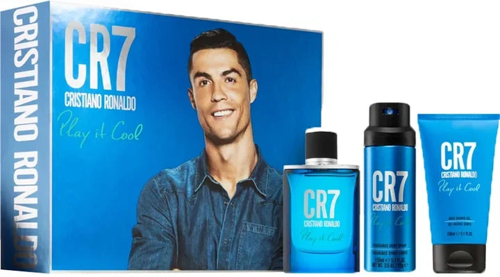 Cristiano Ronaldo CR7 Play It Cool 3Pc Set for Men Eau de Toilette Spray, 100ml