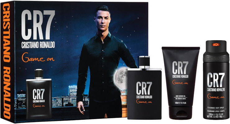CR7 Game On 3Pc Set for Men by Cristiano Ronaldo - Eau de Toilette Spray, 100ml