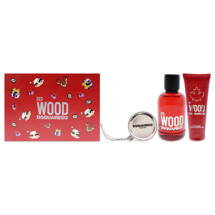 Dsquared 2 Red Wood 2Pcs Round Purse Set Eau de Toilette Spray, 100ml