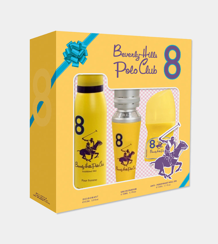 Beverly Hills Perfumes BHPC Eight Gift Set + Roll On+ Deo for Women - Eau de Toilette Spray 50ml