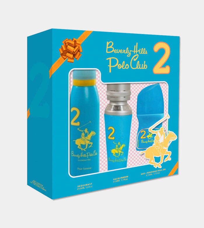Beverly Hills Perfumes BHPC Two Gift Set + Roll On+ Deo for Women - Eau de Toilette Spray 50ml