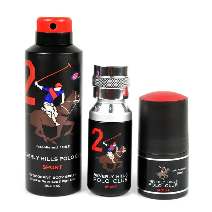Beverly Hills Perfumes BHPC Two Gift Set + Roll On+ Deo for Men - Eau de Toilette Spray 50ml