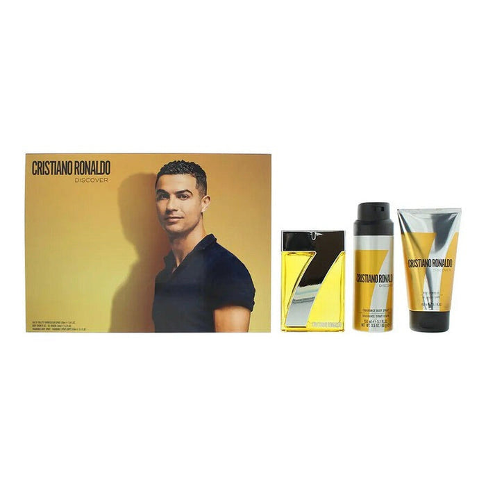 Cristiano Ronaldo Discover 3Pc Set for Men Eau de Toilette Spray - 100ml