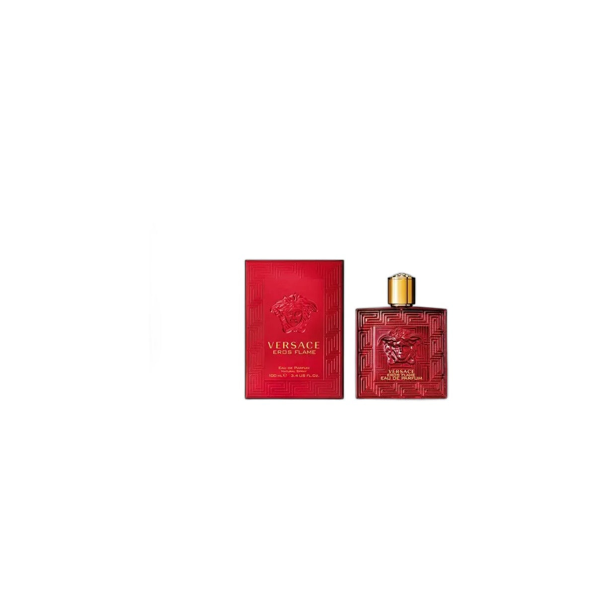 Eros Flame + Travel Case for Men by Versace - Eau de Parfum Spray, 100ml