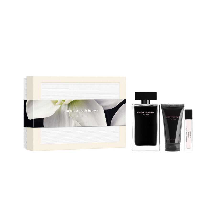 Narciso Rodriguez For Her + 3Pcs Set Eau de Toilette Spray, 100ml