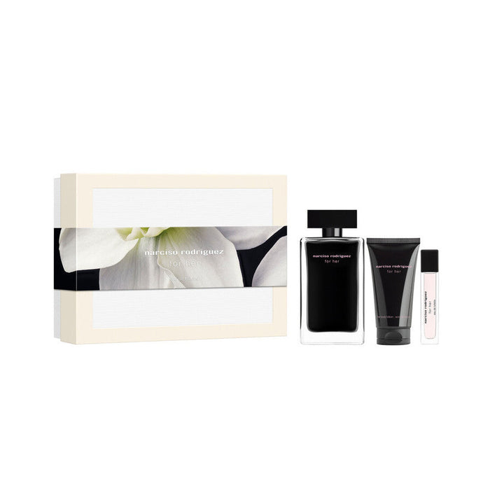 Narciso Rodriguez For Her + 3Pcs Set Eau de Toilette Spray, 100ml