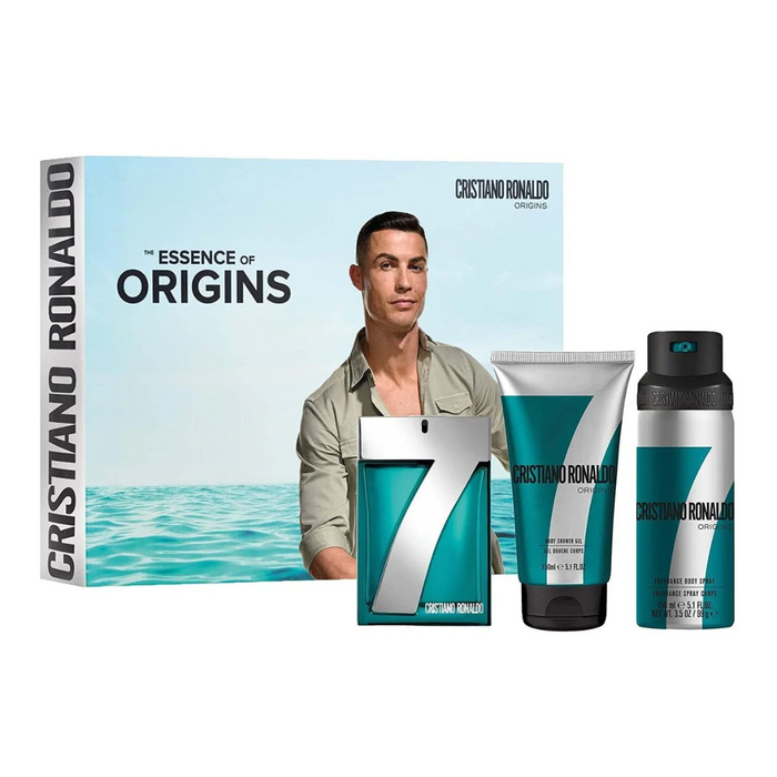 Cristiano Ronaldo CR7 Origins 3Pc Set for Men Eau de Toilette Spray - 100ml