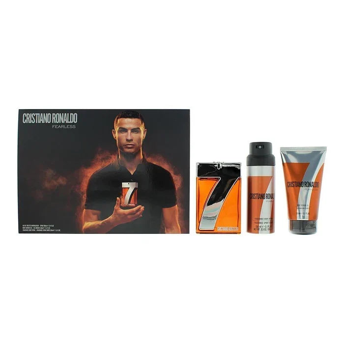 Cristiano Ronaldo CR7 Fearless 3Pc Set for Men Eau de Toilette Spray, 100ml